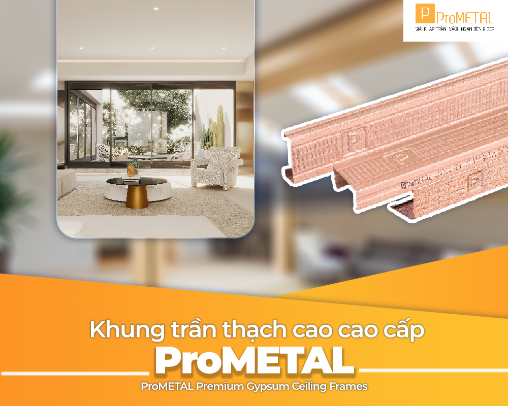 Khung trần thạch cao Prometal 4