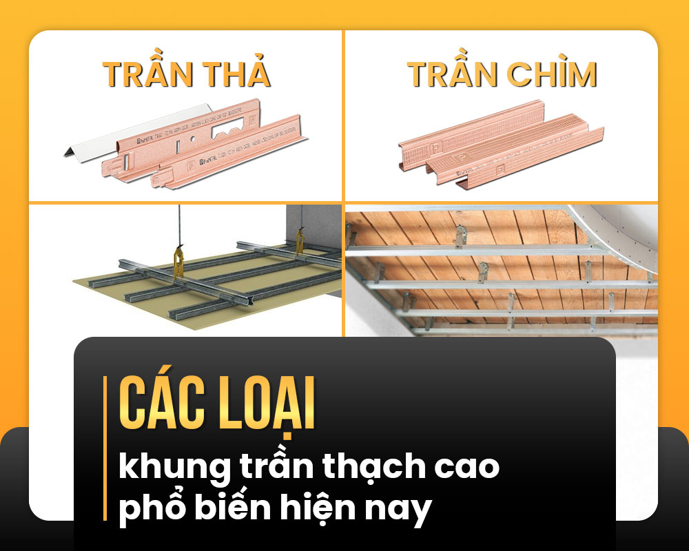 Khung trần thạch cao là gì