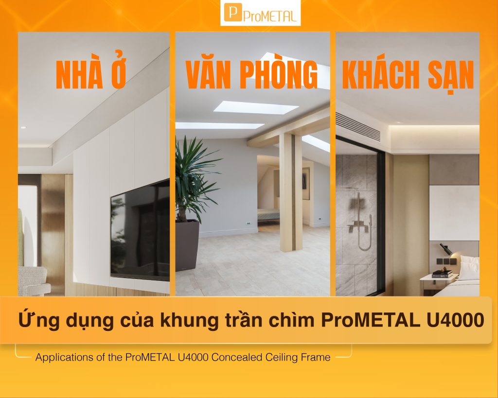 Ứng dụng của khung trần chìm ProMETAL U4000