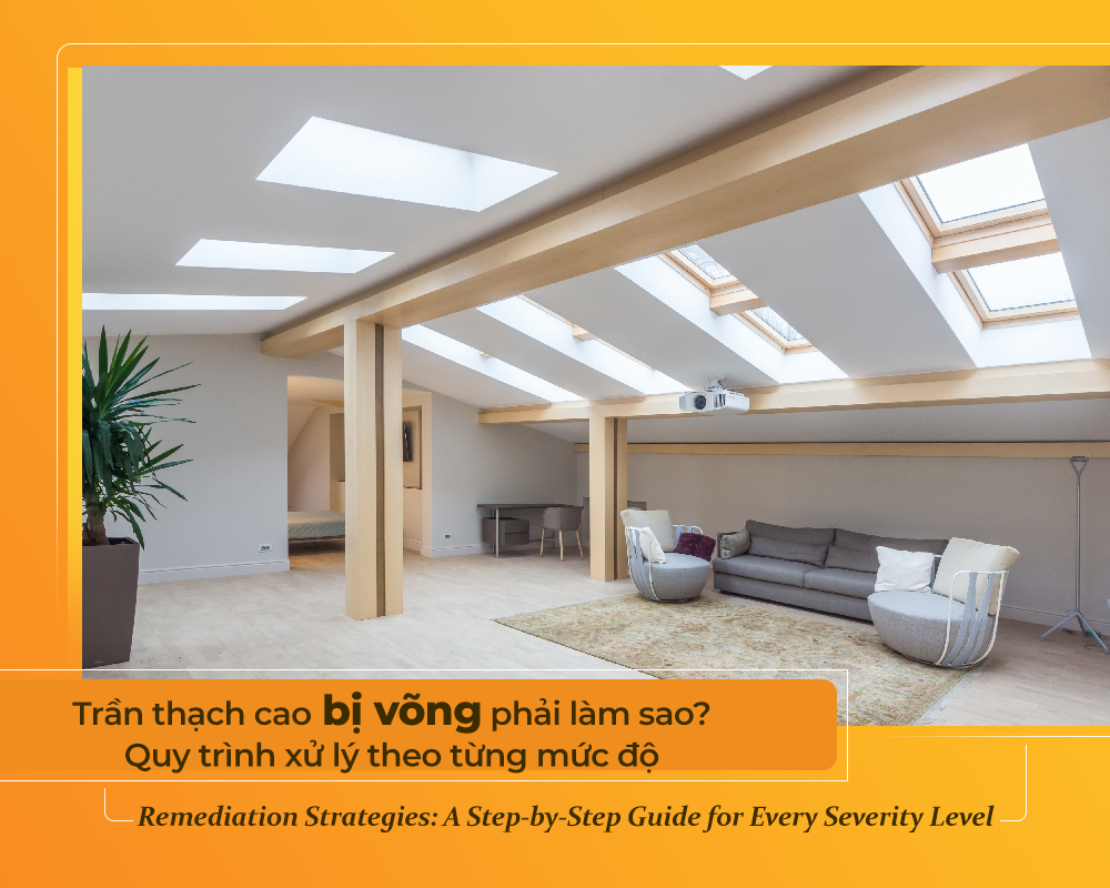 trần thạch cao bị võng phải làm sao