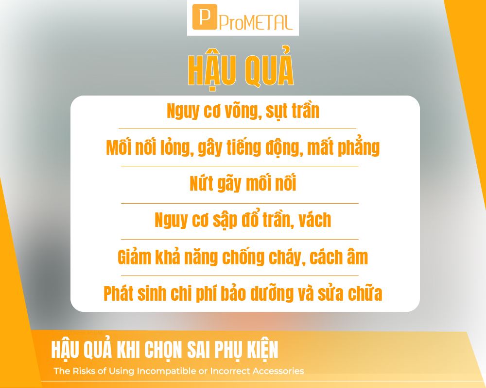 Hậu quả khi chọn sai phụ kiện