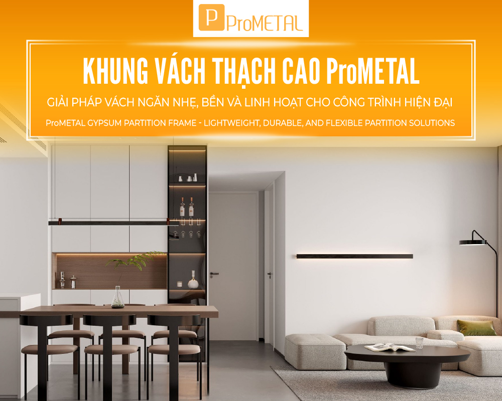 khung vách thạch cao ProMETAL