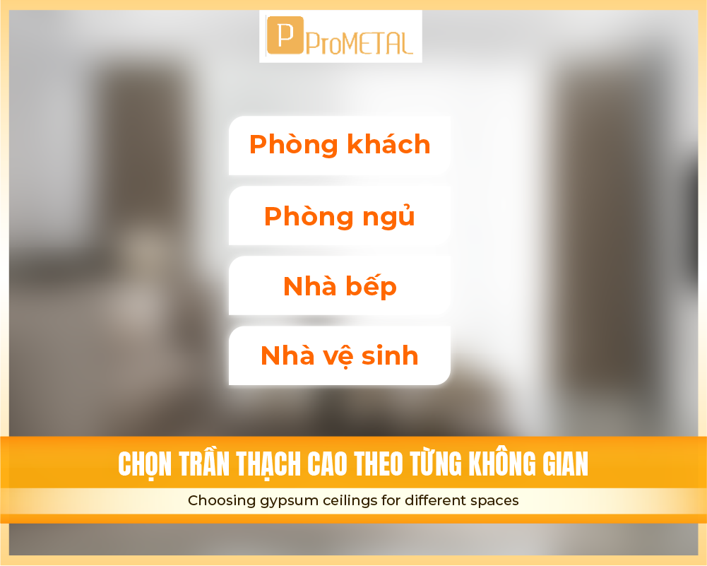 Chọn trần thạch cao theo từng không gian