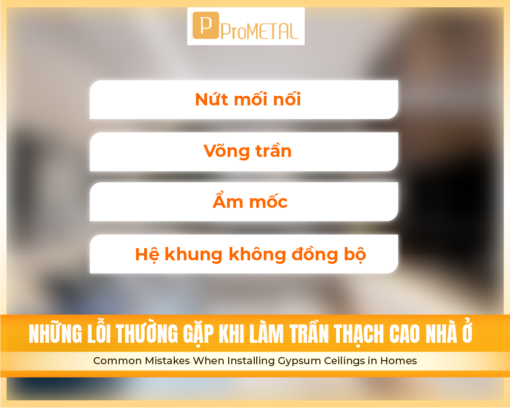 Những lỗi thường gặp khi làm trần thạch cao