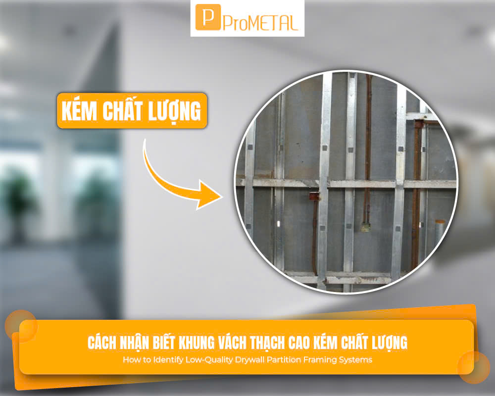 Cách nhận biết khung vách thạch cao kém chất lượng 