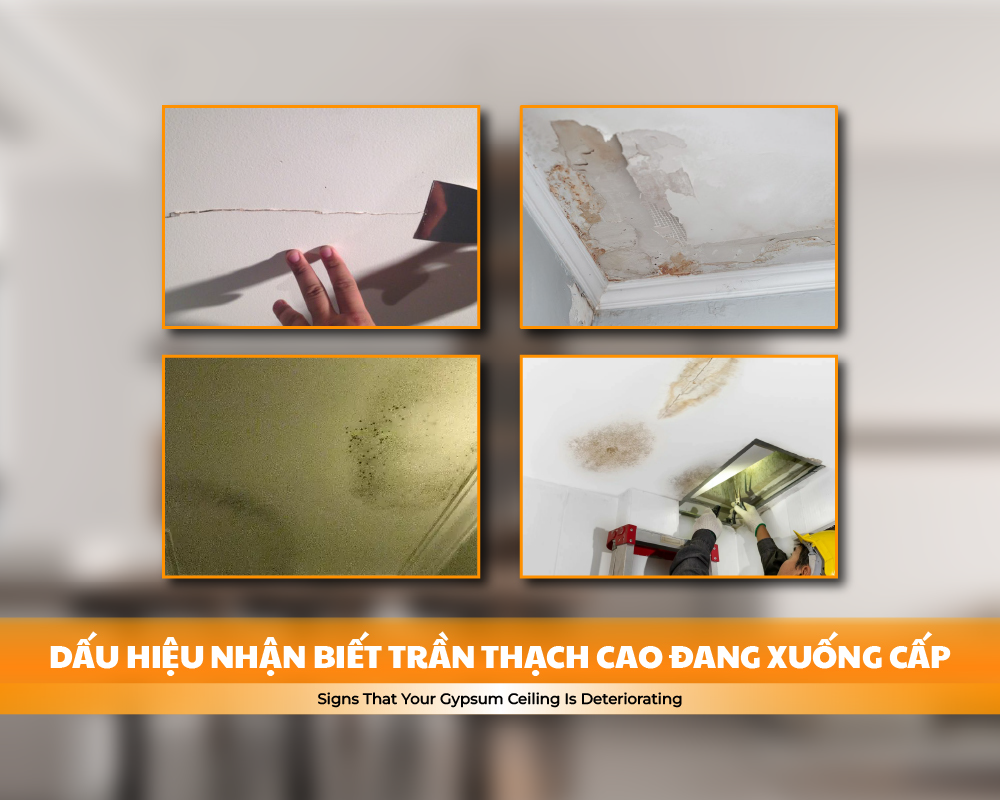 Dấu hiệu nhận biết trần thạch cao đang xuống cấp