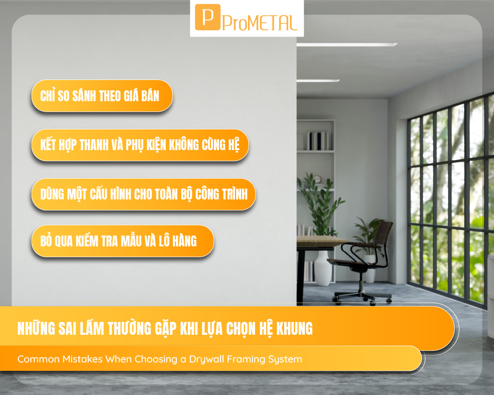 hững sai lầm thường gặp khi lựa chọn hệ khung